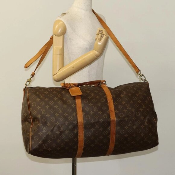 LOUIS VUITTON Monogram Keepall Bandouliere 60 Boston Bag M41412 LV Auth ti3031 - Picture 3 of 16